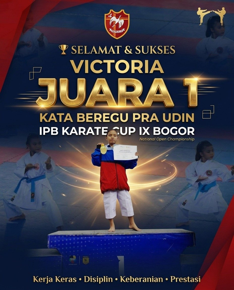 Juara 1 Karate - Kata Beregu Pra Udin IPB Karate CUP IX Bogor Tahun 2026