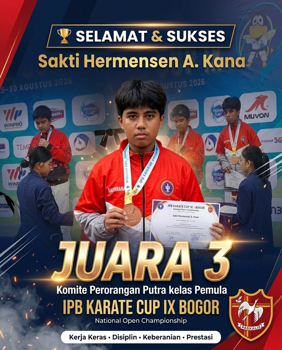 Juara Karate - Komite Perorangan Putra Kelas Pemula IPB Karate CUP IX Bogor Tahun 2026